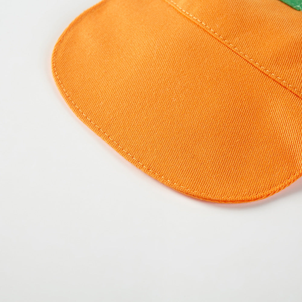 Pet Sunshade And Sunscreen Strap Orange Shape Hat