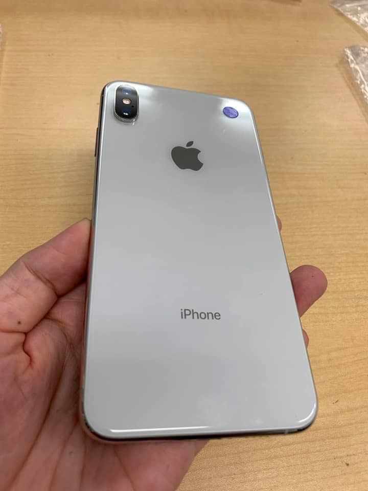 The iPhone X in silver