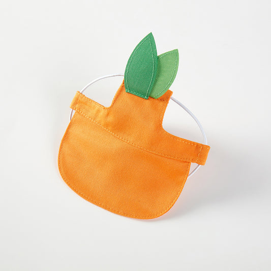 Pet Sunshade And Sunscreen Strap Orange Shape Hat