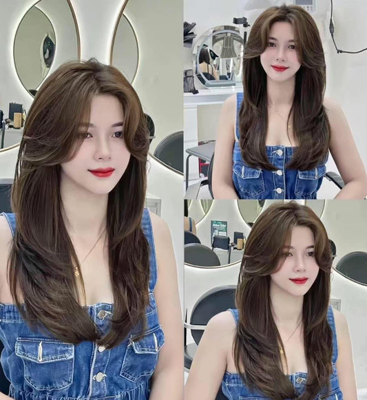 Long curly hair and youthful style - Olivia Davis